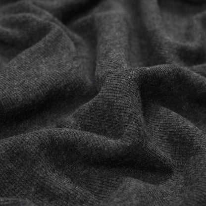 Heathered Charocal Tubular Bamboo Rib Knit Detail