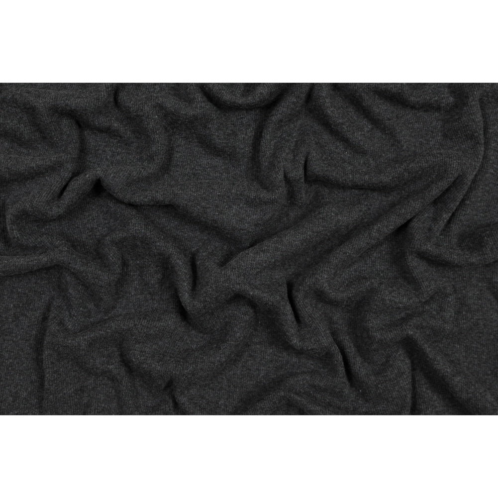 Heathered Charocal Tubular Bamboo Rib Knit Full