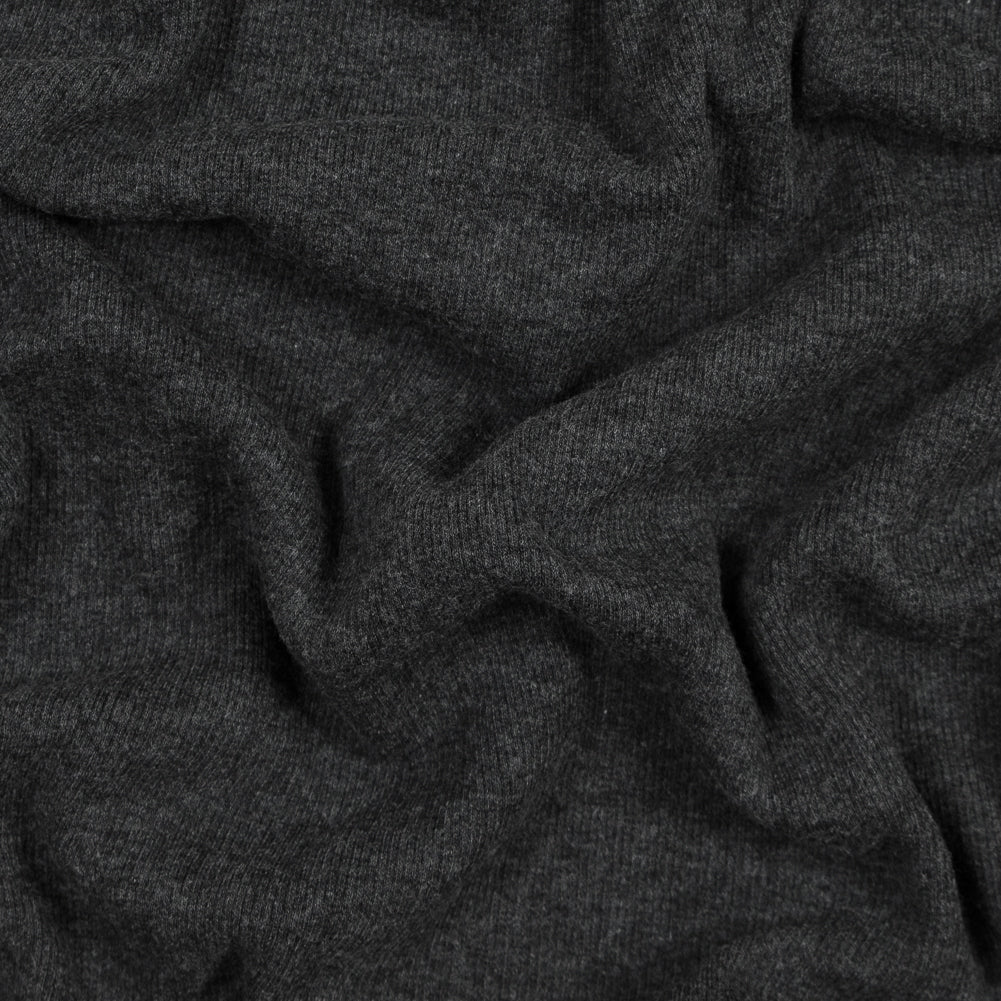 Heathered Charocal Tubular Bamboo Rib Knit