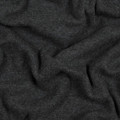 Heathered Charocal Tubular Bamboo Rib Knit