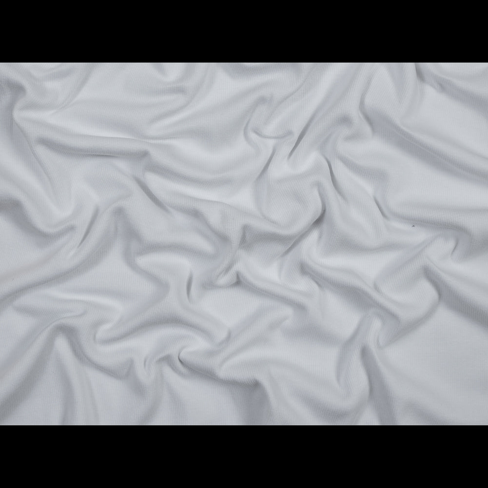 Tubular Bamboo Rib Knit - White Folded