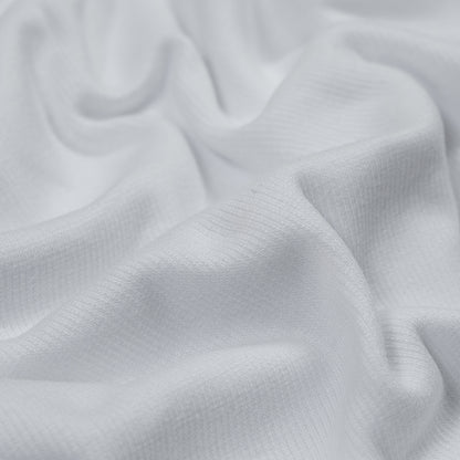 Tubular Bamboo Rib Knit - White Full