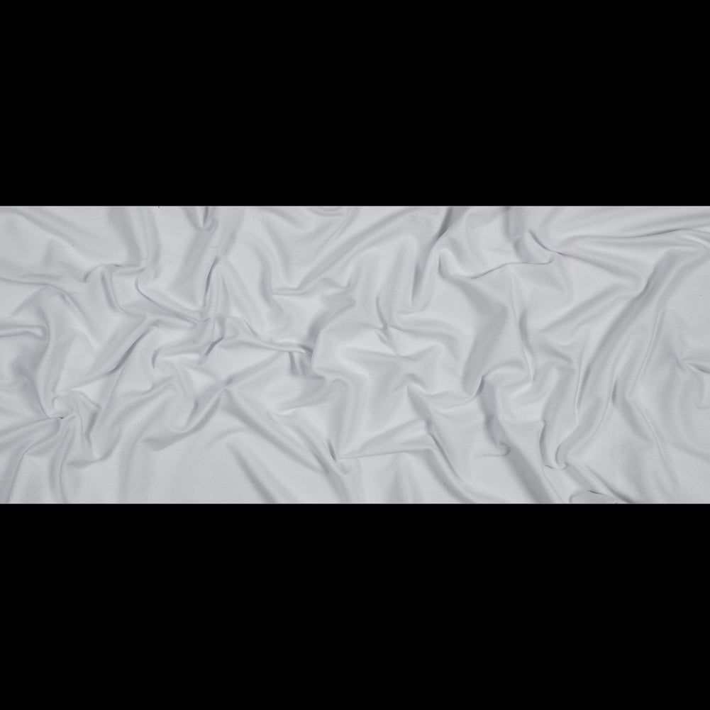 Bamboo and Cotton Stretch Knit Fleece - White - Jessamyn Collection Folded