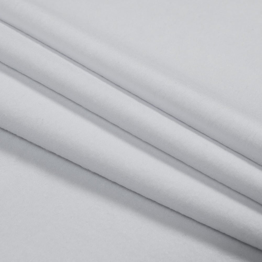 Bamboo and Cotton Stretch Knit Fleece - White - Jessamyn Collection Detail