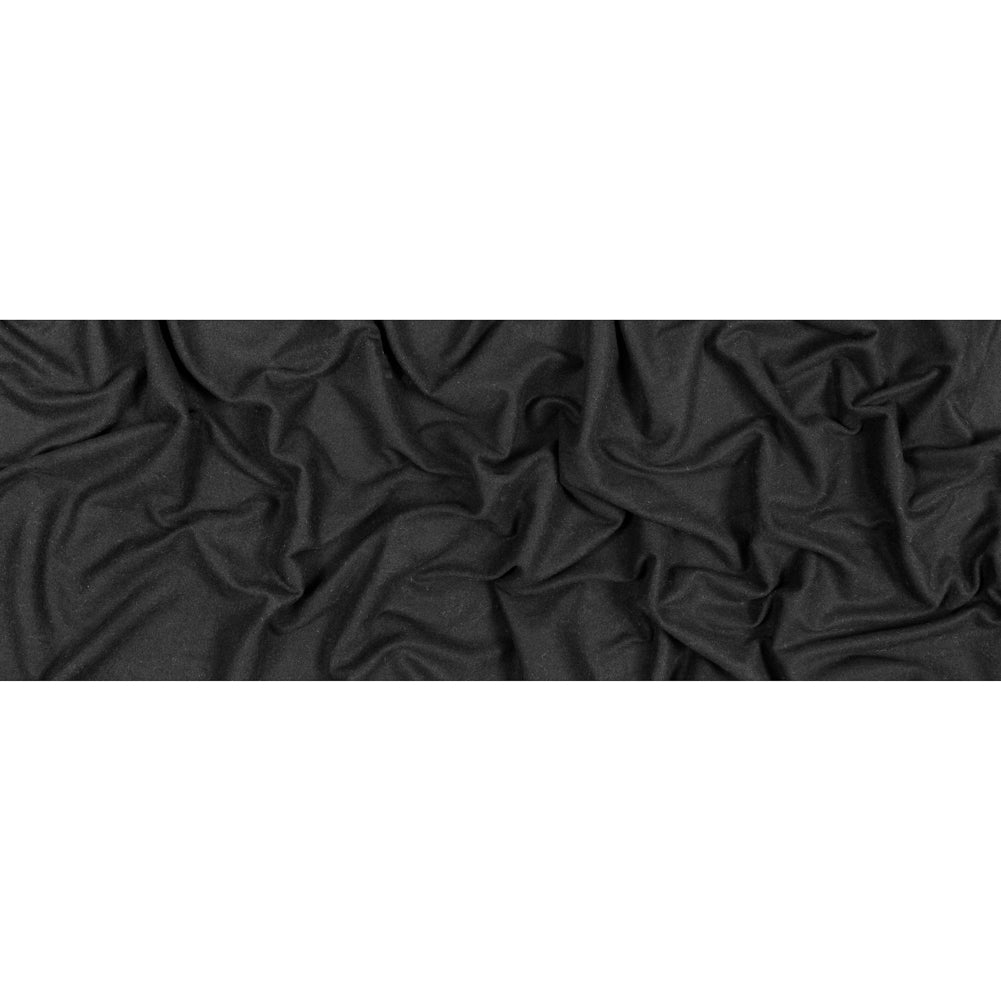 Bamboo and Cotton Stretch Knit Fleece - Black - Jessamyn Collection Folded