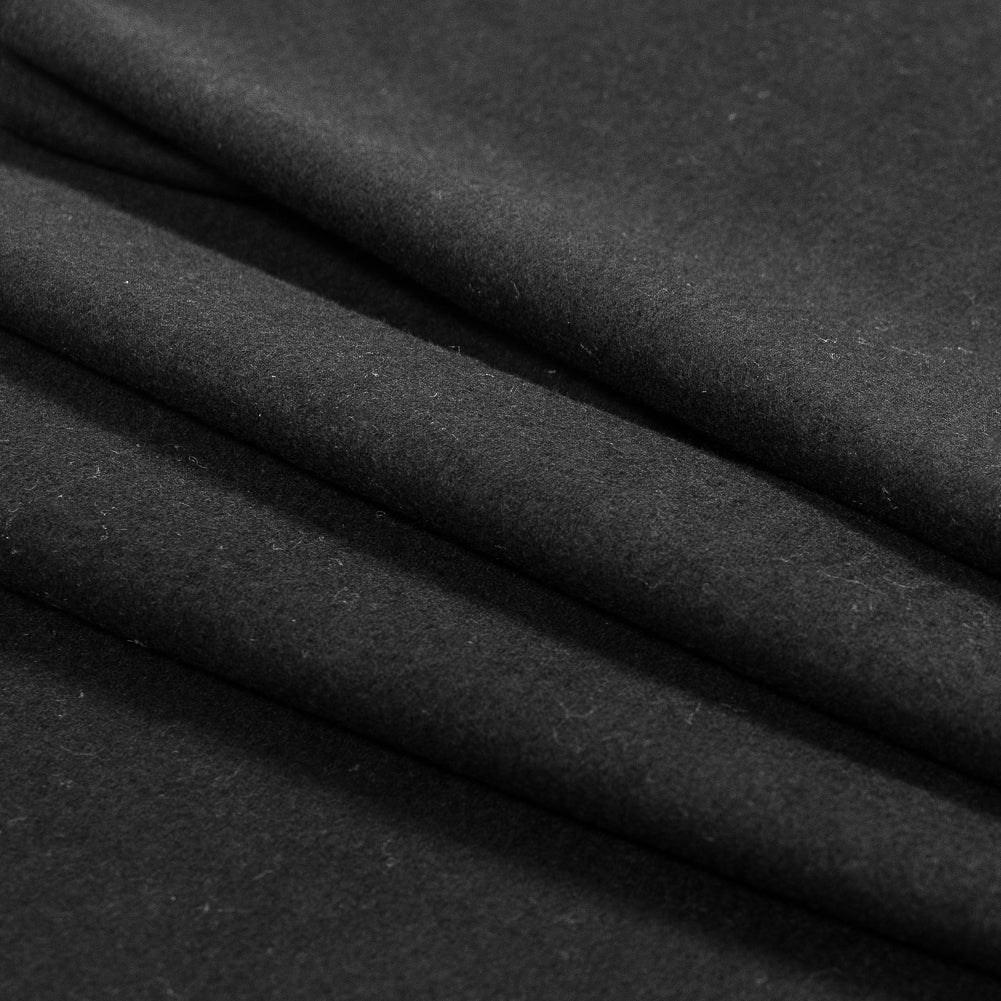 Bamboo and Cotton Stretch Knit Fleece - Black - Jessamyn Collection Detail