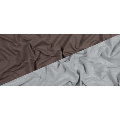 Bamboo and Cotton Stretch Knit Fleece - Heathered Chocolate - Jessamyn Collection Folded