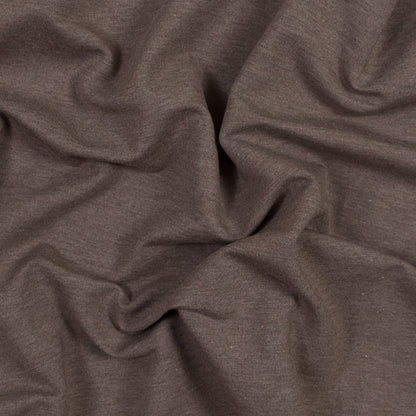 Bamboo and Cotton Stretch Knit Fleece - Heathered Chocolate - Jessamyn Collection