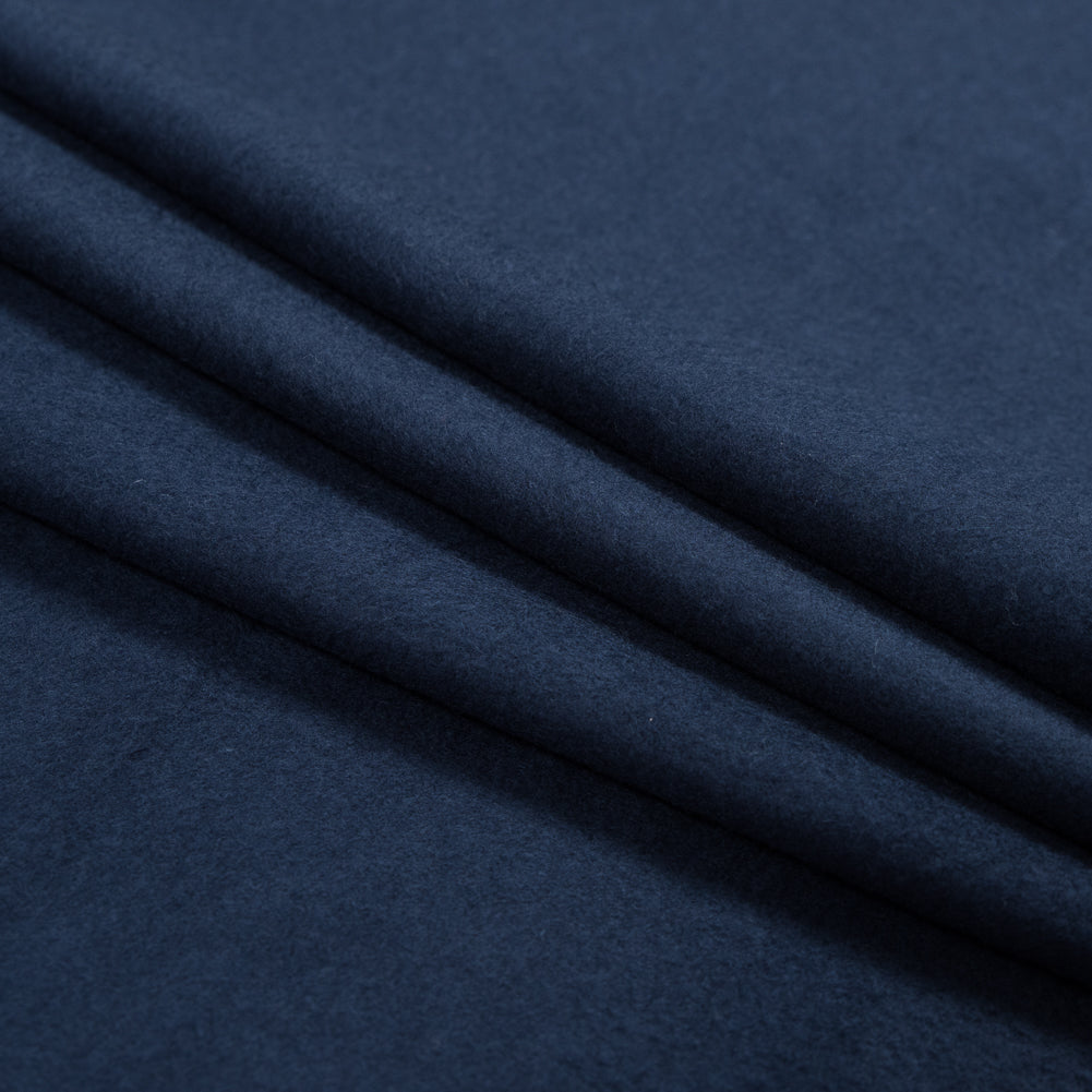 Bamboo and Cotton Stretch Knit Fleece - Navy - Jessamyn Collection Detail