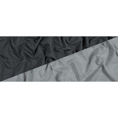 Bamboo and Cotton Stretch Knit Fleece - Heather Charcoal - Jessamyn Collection Folded