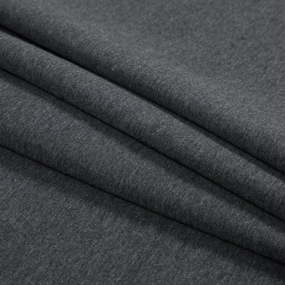 Bamboo and Cotton Stretch Knit Fleece - Heather Charcoal - Jessamyn Collection Detail