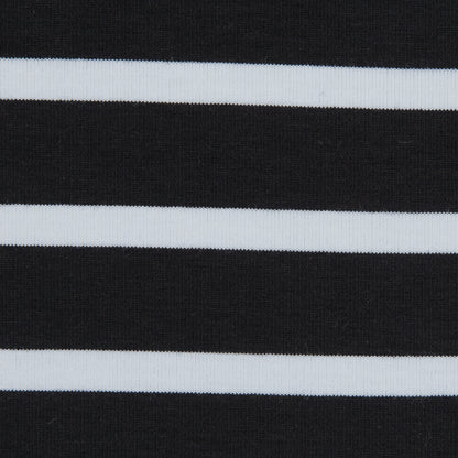 Bamboo Jersey - Black and White Striped Full