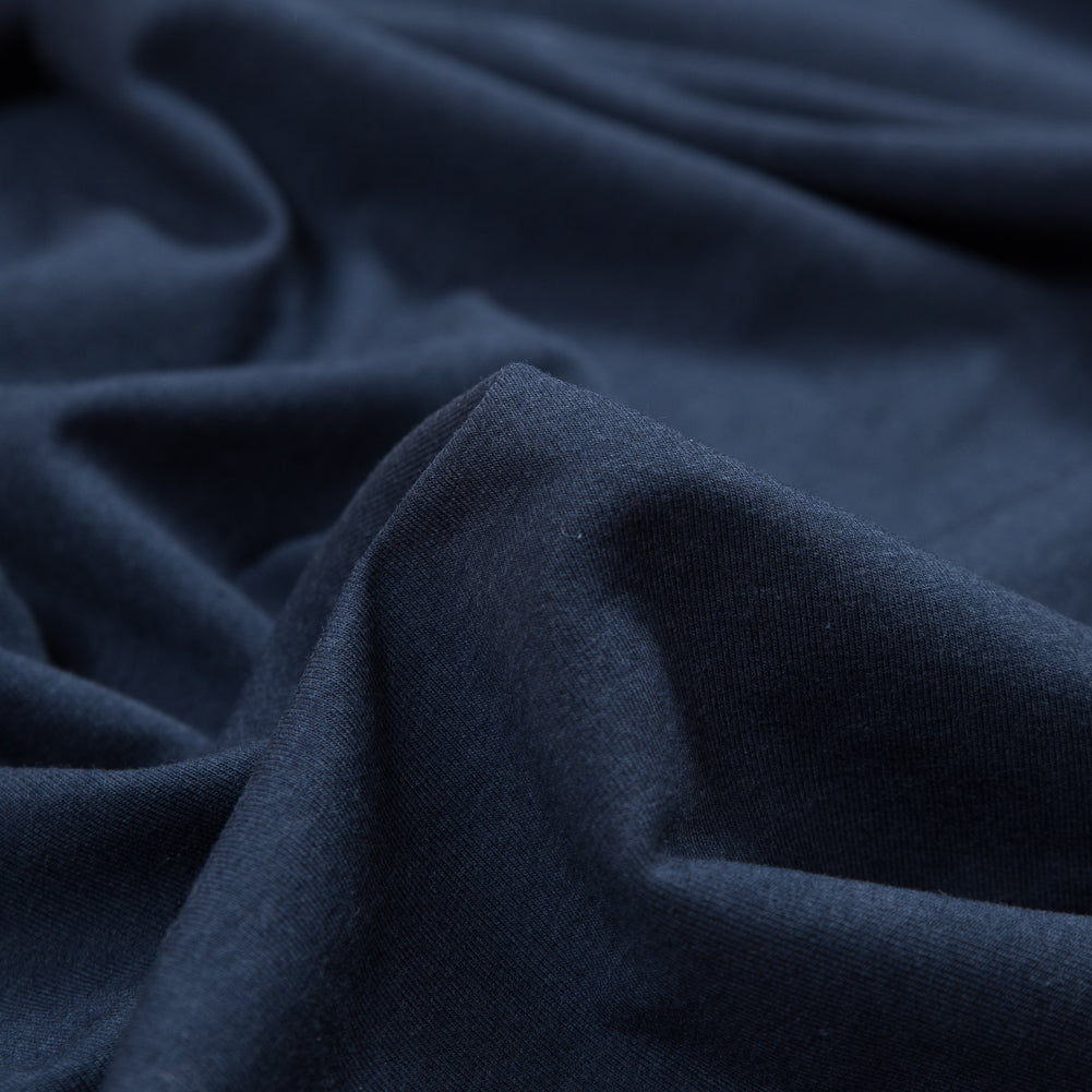 Bamboo Stretch French Terry - Marine - Emei Collection