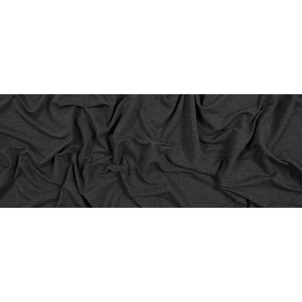 Bamboo Stretch French Terry - Charcoal - Emei Collection Folded