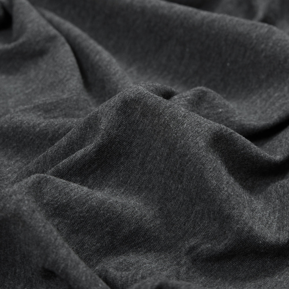 Bamboo Stretch French Terry - Charcoal - Emei Collection Full