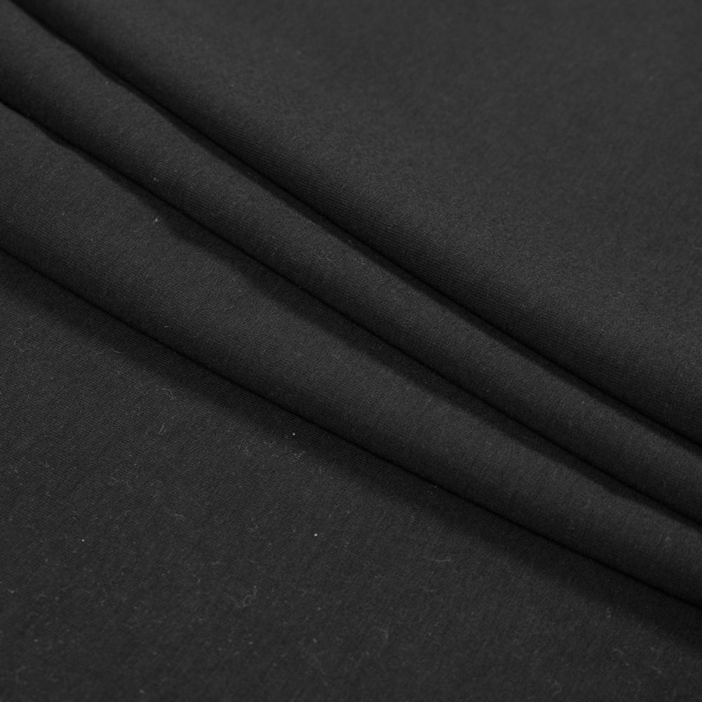 Bamboo Stretch French Terry - Black - Emei Collection