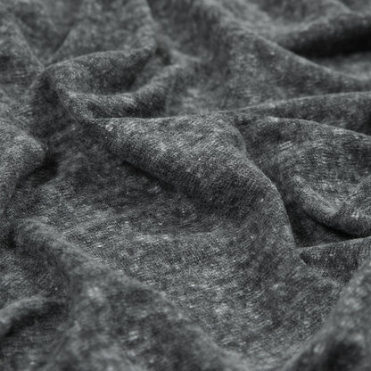 Heather Charcoal Linen and Polyester Knit Detail