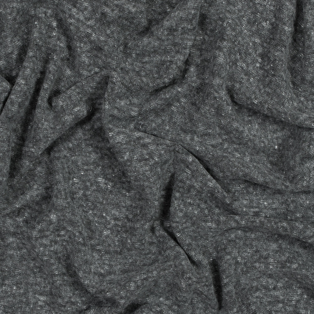 Heather Charcoal Linen and Polyester Knit