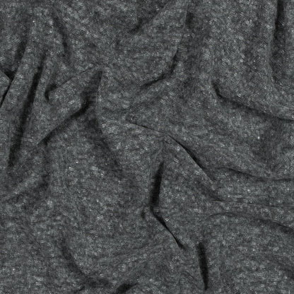 Heather Charcoal Linen and Polyester Knit