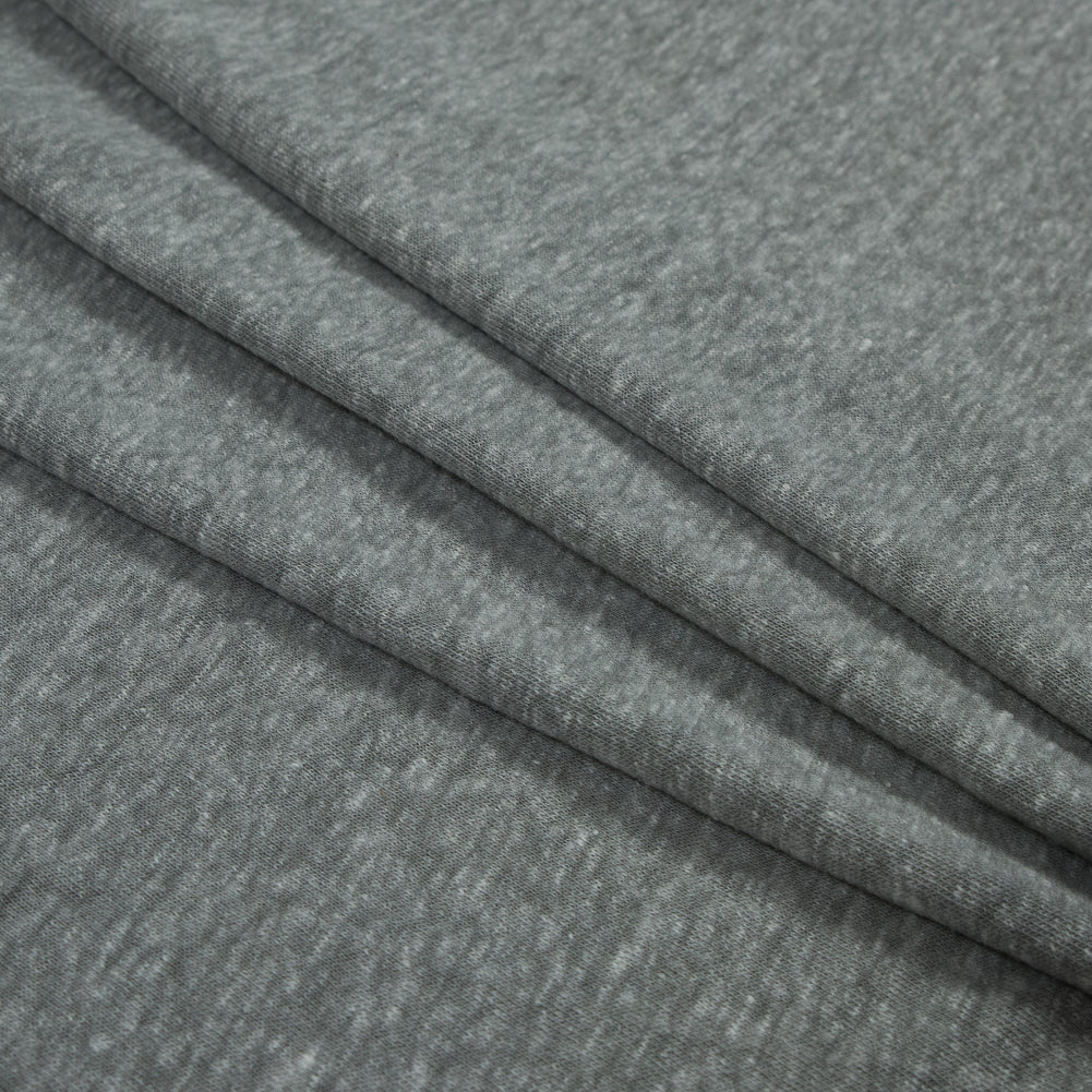 Heather Ash Linen and Polyester Knit Folded