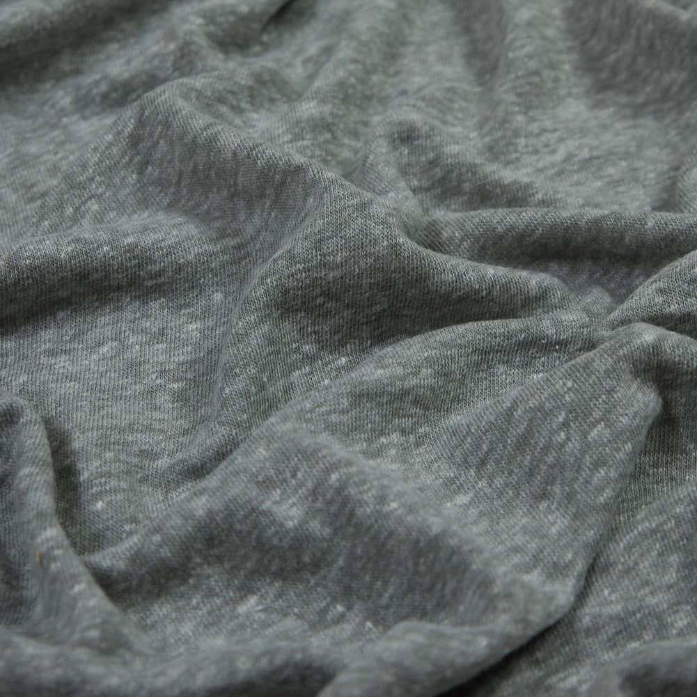Heather Ash Linen and Polyester Knit Detail