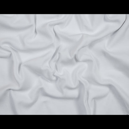 White Tubular Cotton Rib Knit Folded