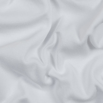 White Tubular Cotton Rib Knit