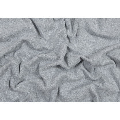 Heathered Light Gray Tubular Cotton Rib Knit Folded