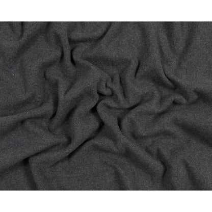 Heathered Charcoal Tubular Cotton Rib Knit Folded
