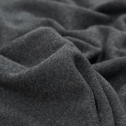 Heathered Charcoal Tubular Cotton Rib Knit Full