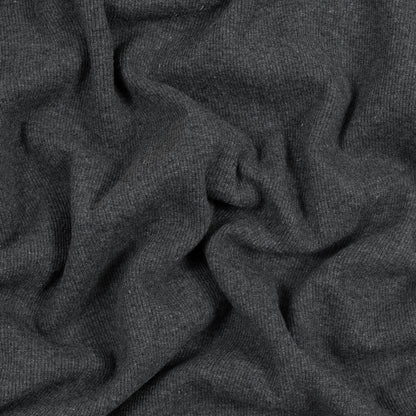 Heathered Charcoal Tubular Cotton Rib Knit