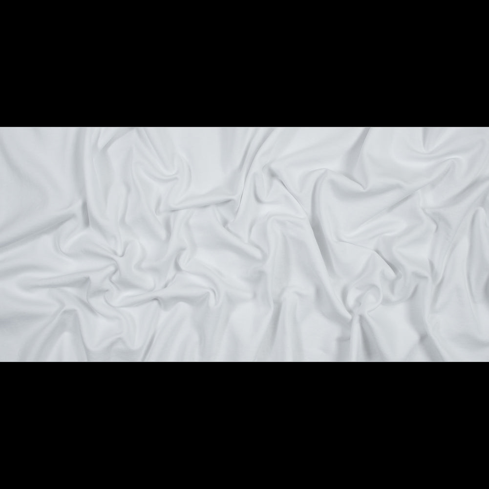 Cotton and Polyester Brushed Fleece - White Folded