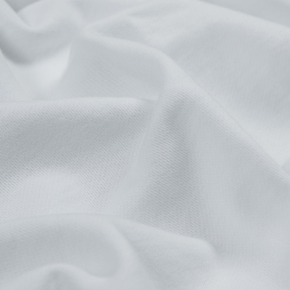 Cotton and Polyester Brushed Fleece - White Full