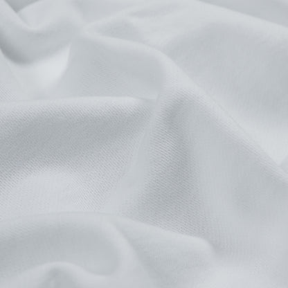 Cotton and Polyester Brushed Fleece - White Full