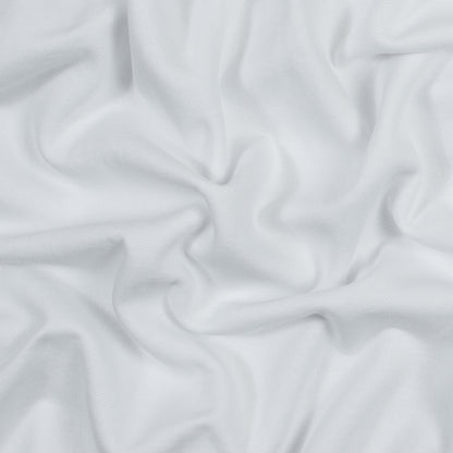 Cotton and Polyester Brushed Fleece - White