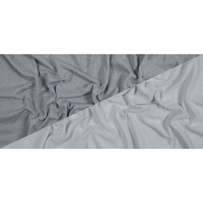 Cotton and Polyester Brushed Fleece - Light Gray Folded