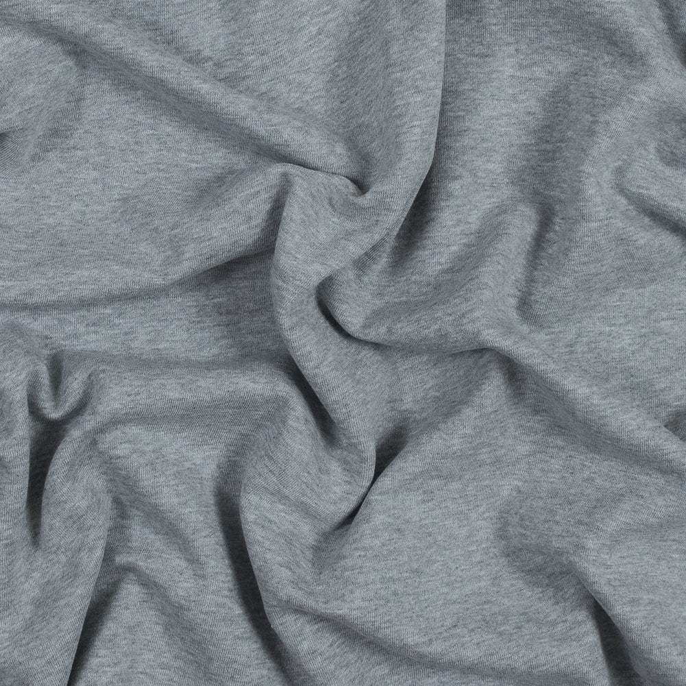Cotton and Polyester Brushed Fleece - Light Gray