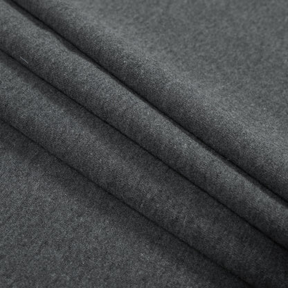 Cotton and Polyester Brushed Fleece - Charcoal Detail