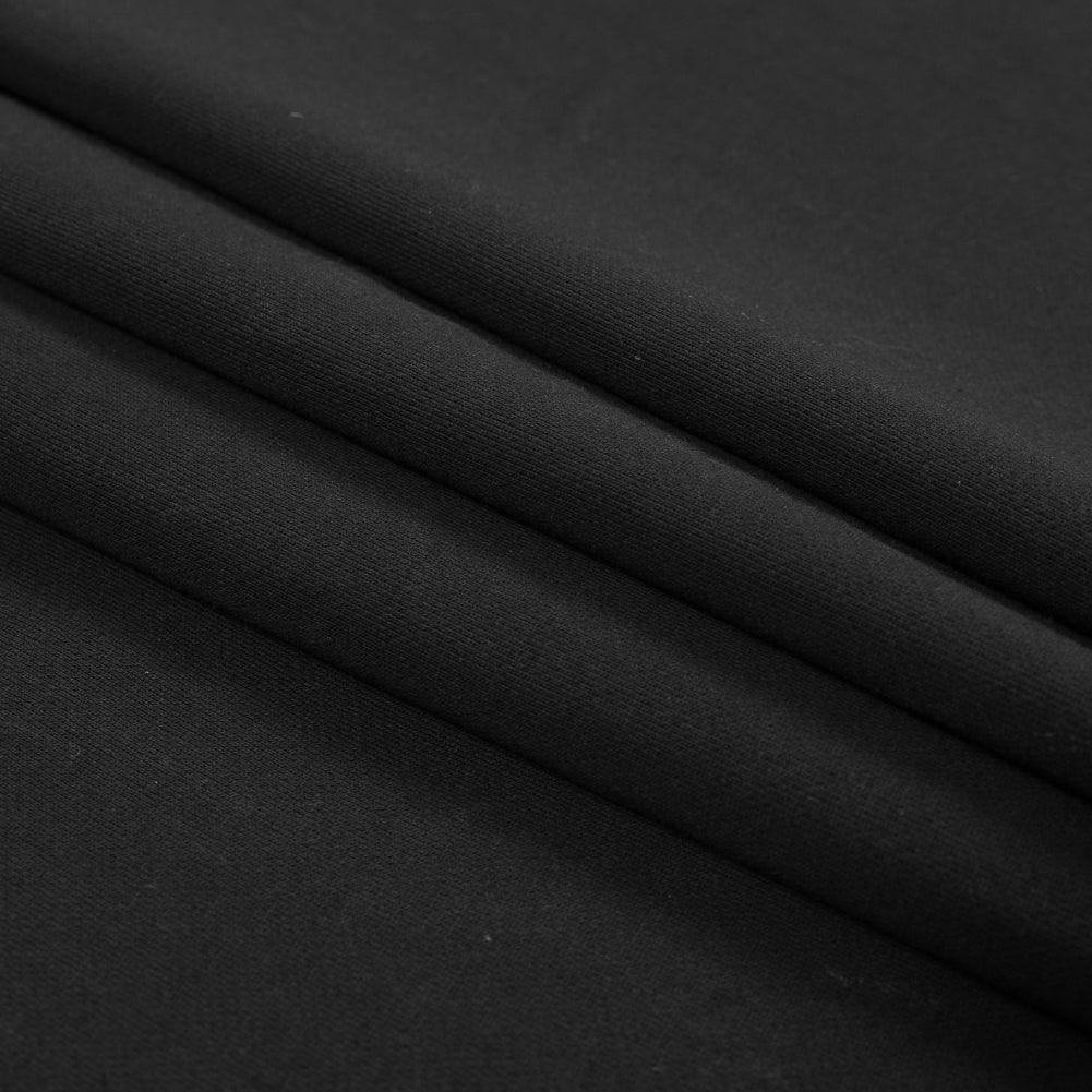 Cotton and Polyester Brushed Fleece - Black Detail