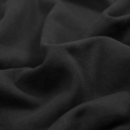 Cotton and Polyester Brushed Fleece - Black Full