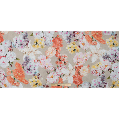 Italian Multicolor Floral Stretch Cotton Twill Full