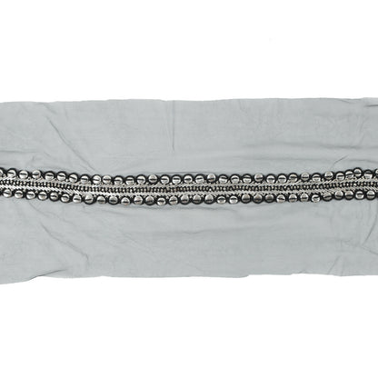 Black and Silver Fancy Beaded Metal Trim - 1.5"