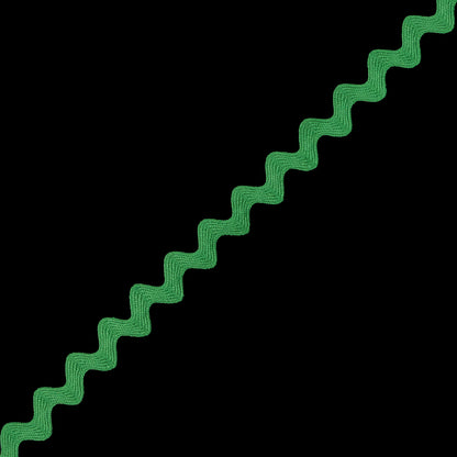 Grass Green Ric Rac Ribbon - 0.5" Detail
