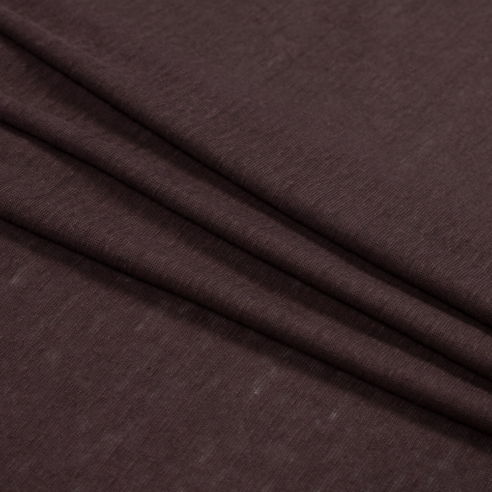 Italian Chocolate Solid Linen Knit Folded