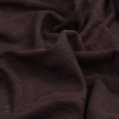 Italian Chocolate Solid Linen Knit Detail