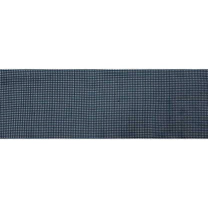 Italian Blue Square Perforated Faux Suede Folded