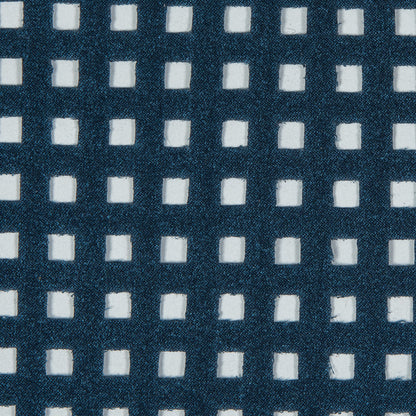 Italian Blue Square Perforated Faux Suede Full