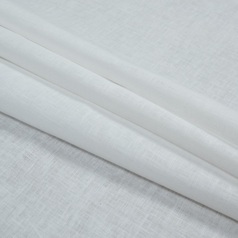 Italian White Crisp Linen Woven Folded