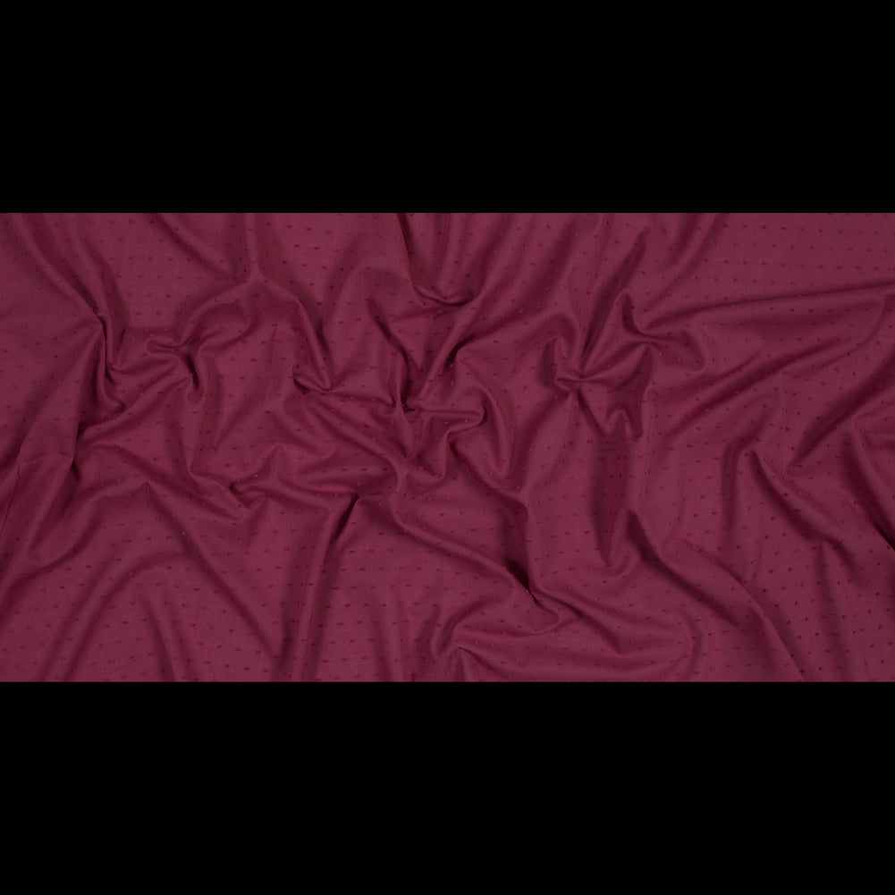 Italian Raspberry Cotton Swiss Dot Folded