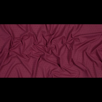 Italian Raspberry Cotton Swiss Dot Folded